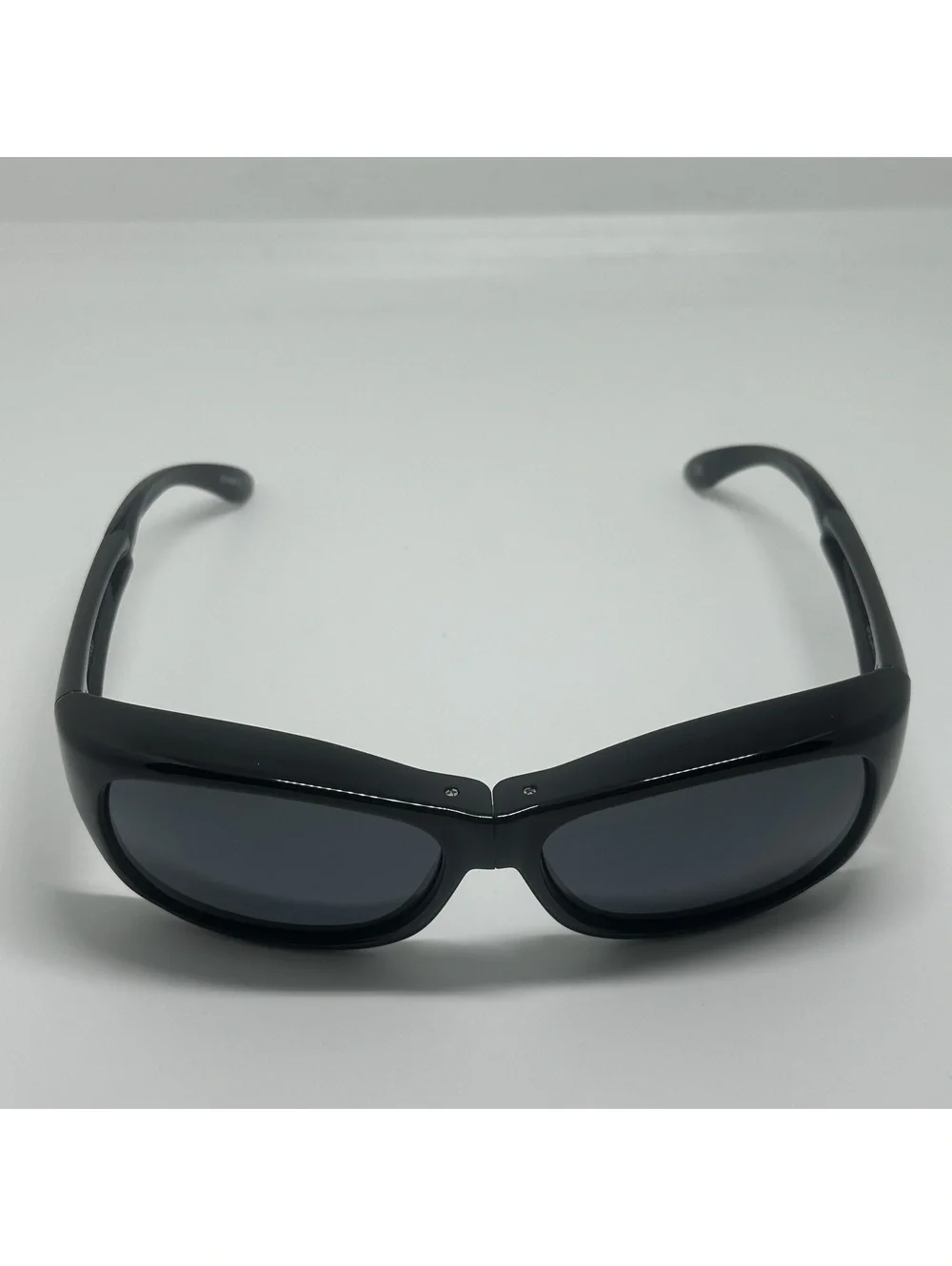 Haven Morgan Black Rectangular Folding Fit Over Sunglasses with Polarized Lenses